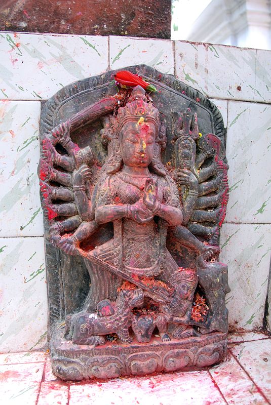 57 Kathmandu Gokarna Mahadev Temple Durga Statue 